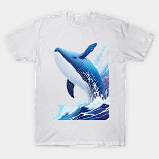 majestic whale in painting style. T-Shirt